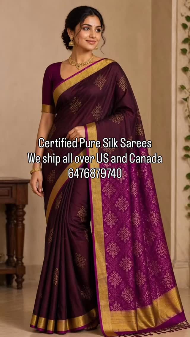 Shop certified pure silk sarees at affordable prices. Premium quality, authentic silk, and elegant designs—now within reach#saree #ussareeshopping #ussarees #brampton #gtasarees
