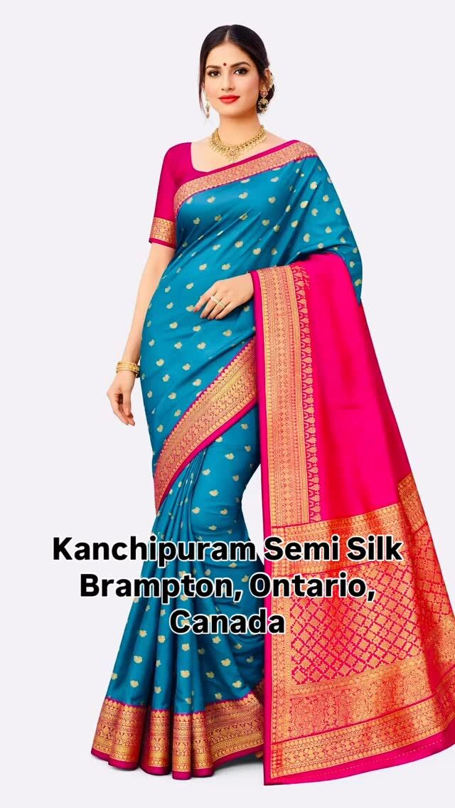 Grace meets comfort in this Premium Kanchipuram Semi Silk Saree, inspired by the rich weaving heritage of Kanchipuram, Tamil Nadu. Known for its timeless elegance and intricate craftsmanship, this saree brings the grandeur of traditional silk with a modern, lightweight feel.