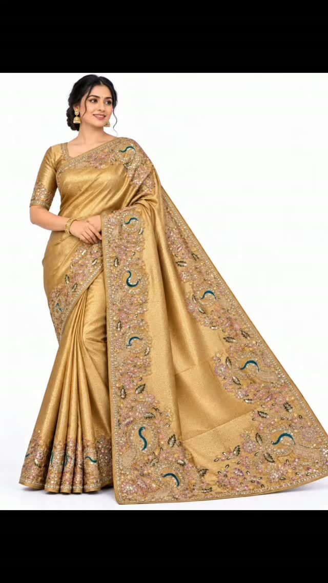 Designer Tissue Silk just for $130 #sareesincanada #sareesinscarbarough #salwarinBrampton #ViralVideos #viralreelsvideo❤️